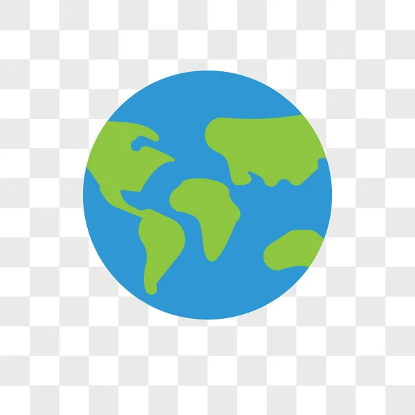 Tierra globo vector icono aislado sobre fondo transparente, Eart — Vector de stock