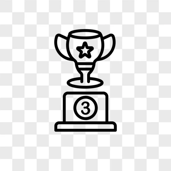Trofee vector pictogram geïsoleerd op transparante achtergrond, Trophy lo — Stockvector