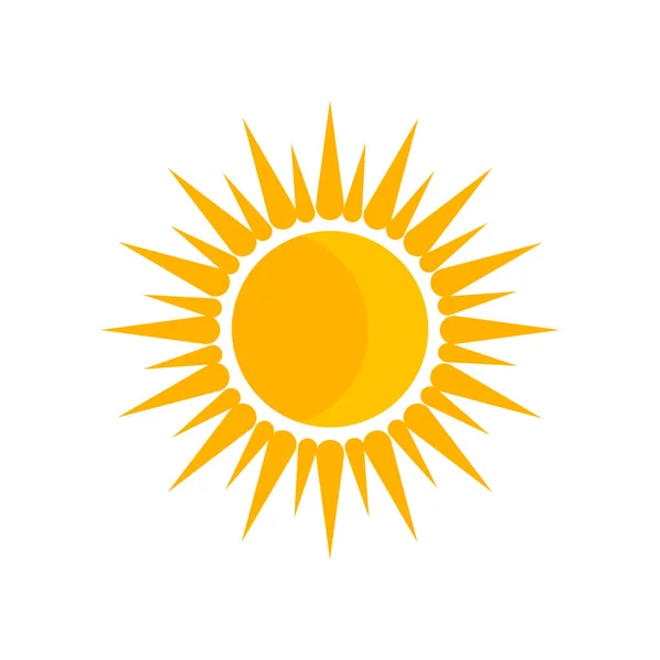 Signo de vector de icono de sol y símbolo aislado sobre fondo blanco — Vector de stock
