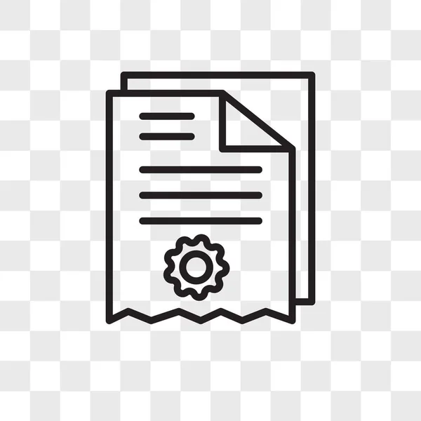 Old paper vector icon isolated on transparent background, Old pa — 스톡 벡터