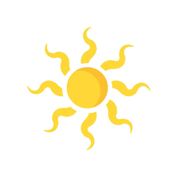 Вектор Значка Сонця Ізольовано Білому Тлі Вашого Дизайну Веб Мобільних — стоковий вектор