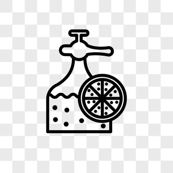Fragrance bottle vector icon isolated on transparent background, — 스톡 벡터