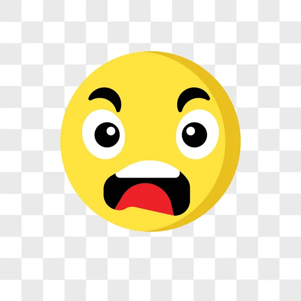 Icône vectorielle emoji outrage isolé sur fond transparent, Ou — Image vectorielle