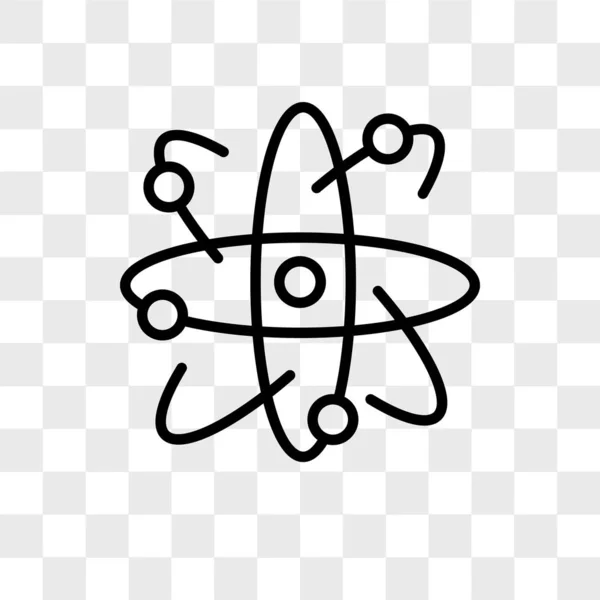 Atomvektorsymbol isoliert auf transparentem Hintergrund, Atom-Logo d — Stockvektor