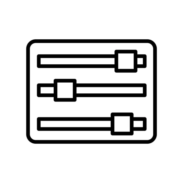 Vector de icono de control aislado sobre fondo blanco, signo de control — Archivo Imágenes Vectoriales
