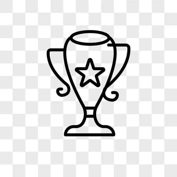 Trofee vector pictogram geïsoleerd op transparante achtergrond, Trophy lo — Stockvector