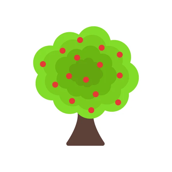 Árbol Frutal Icono Vector Aislado Sobre Fondo Blanco Para Diseño — Vector de stock