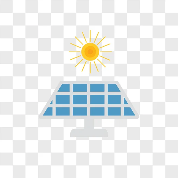 Solar panel vector icon isolated on transparent background, Sola — Stock Vector