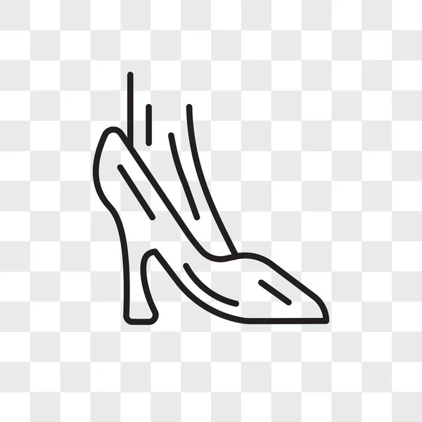 Sko vektor ikonen isolerad på transparent bakgrund, sko logotyp d — Stock vektor