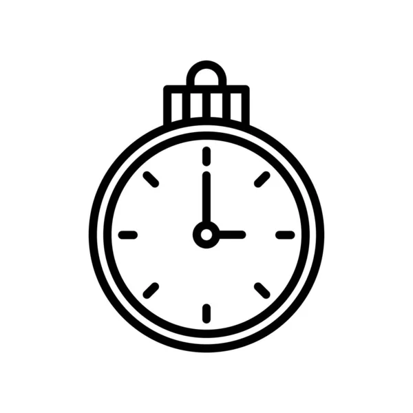 Relógio ícone vetor sinal e símbolo isolado no fundo branco , — Vetor de Stock