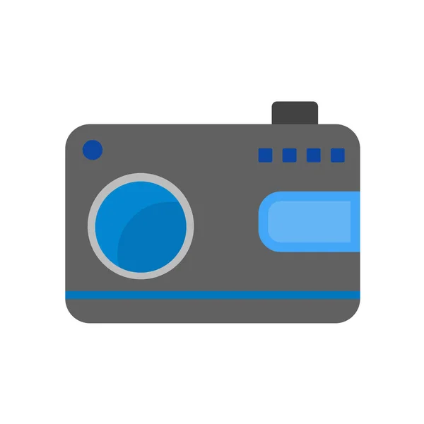 Icône de caméra photo signe vectoriel et symbole isolé sur fond blanc — Image vectorielle
