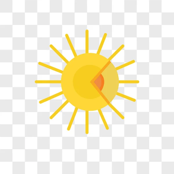 Icono del vector solar aislado sobre fondo transparente, Sun logo des — Vector de stock