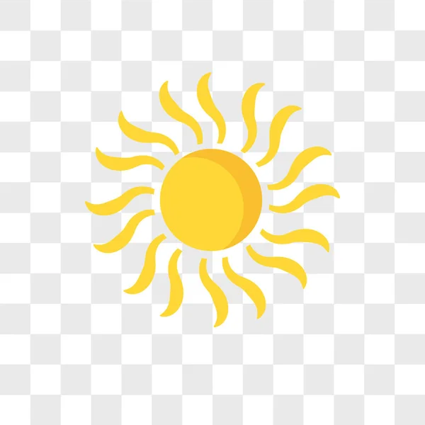 Icône vectorielle solaire isolée sur fond transparent, Sun logo des — Image vectorielle