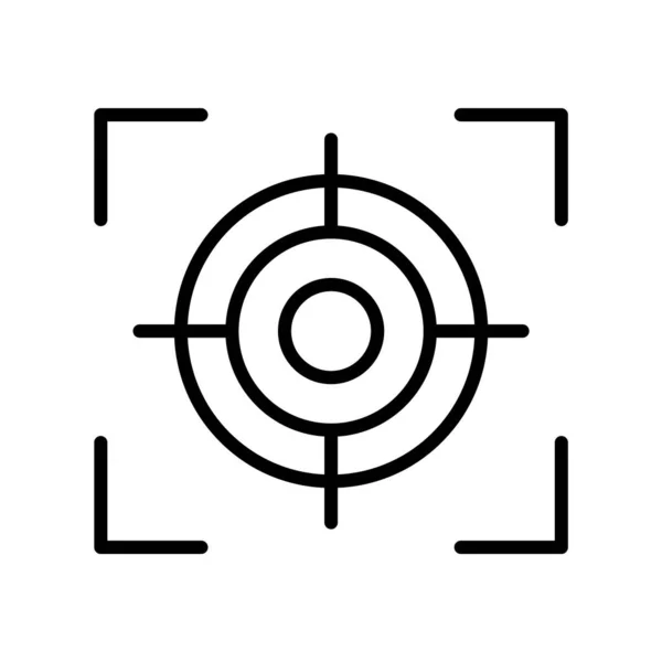 Icono de enfoque vector aislado sobre fondo blanco, signo de enfoque — Vector de stock