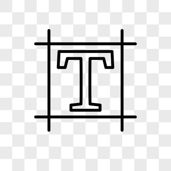 Icône vectorielle de texte isolée sur fond transparent, Logo du texte d — Image vectorielle
