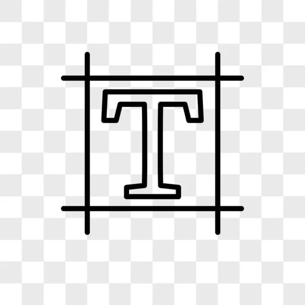 Vector-tekstpictogram geïsoleerd op transparante achtergrond, tekst logo d — Stockvector