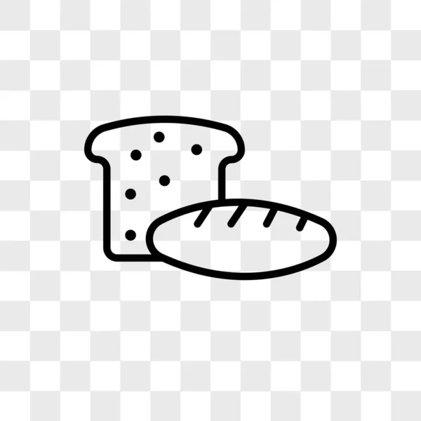 Bakery Vektor Symbol isoliert auf transparentem Hintergrund, Bäckerei lo — Stockvektor