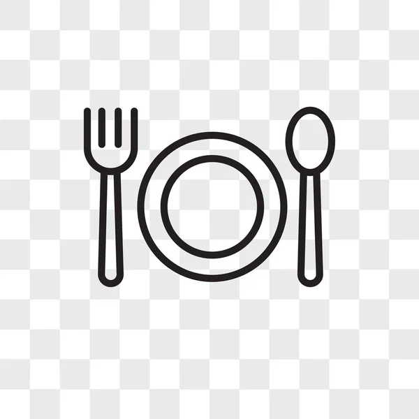 Restaurante icono vectorial aislado sobre fondo transparente, Resta — Archivo Imágenes Vectoriales