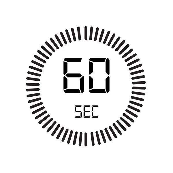 Seconden Pictogram Digitale Timer Gewoon Vector Illustratie — Stockvector