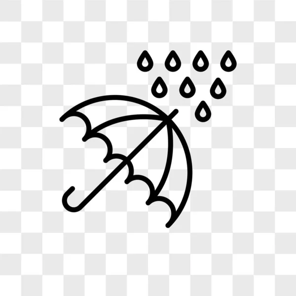 Esernyő vektor ikon elszigetelt átlátszó háttér, Umbrel — Stock Vector