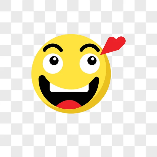 A szerelem emoji vector icon elszigetelt átlátszó háttér, a — Stock Vector