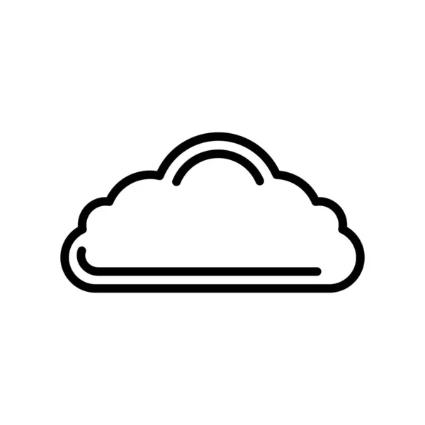 Nube icono vector aislado sobre fondo blanco, Nube signo, lin — Vector de stock