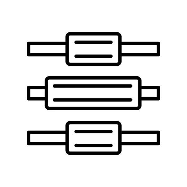 Icono de alineación vertical vector aislado sobre fondo blanco, Ver — Archivo Imágenes Vectoriales