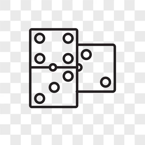 Dominovektorsymbol isoliert auf transparentem Hintergrund, Domino lo — Stockvektor