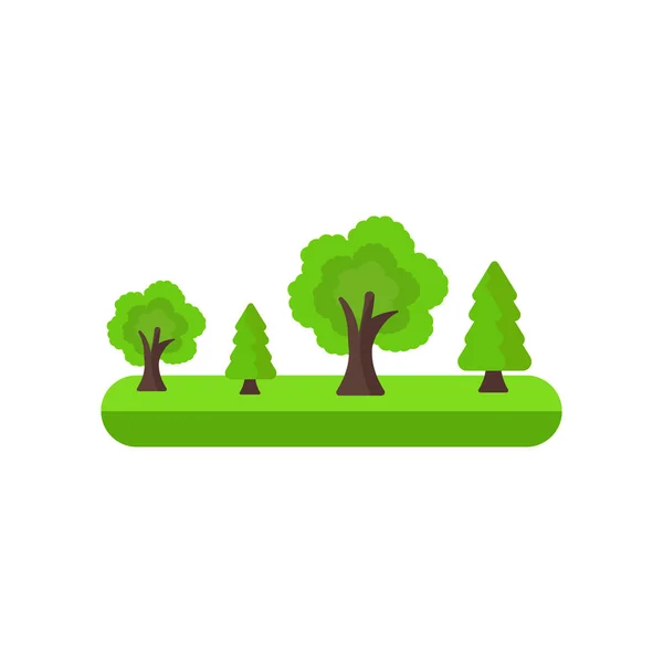 Forest pictogram vector teken en symbool geïsoleerd op witte achtergrond — Stockvector