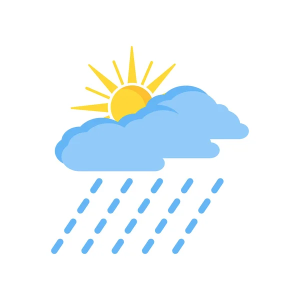 Icona Pioggia Vettoriale Isolato Sfondo Bianco Vostro Web Mobile App — Vettoriale Stock