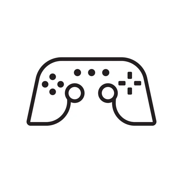 Gamepad pictogram vector teken en symbool geïsoleerd op witte achtergrond — Stockvector