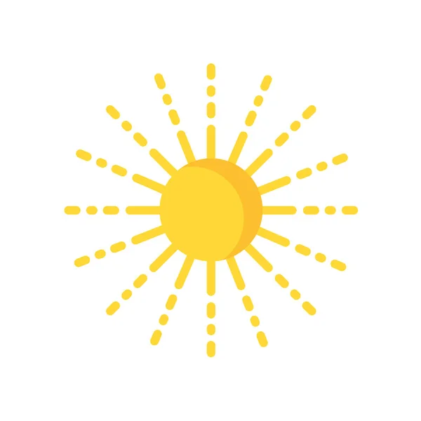 Sun Icon Vector Isolated White Background Your Web Mobile App — Stok Vektör