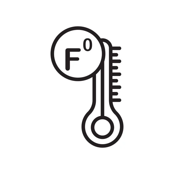 Termometr wektor ikona na białym tle na białym tle, Thermomete — Wektor stockowy