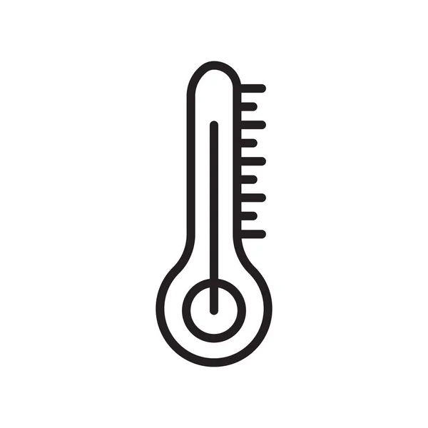 Thermometer-Symbol-Vektor isoliert auf weißem Hintergrund, Thermometer — Stockvektor