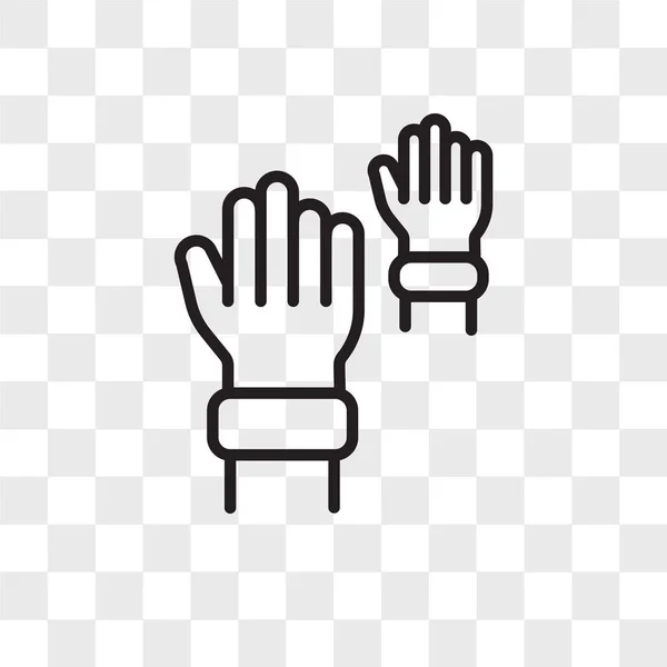 Hands vector icon isolated on transparent background, Hands logo — Stock Vector