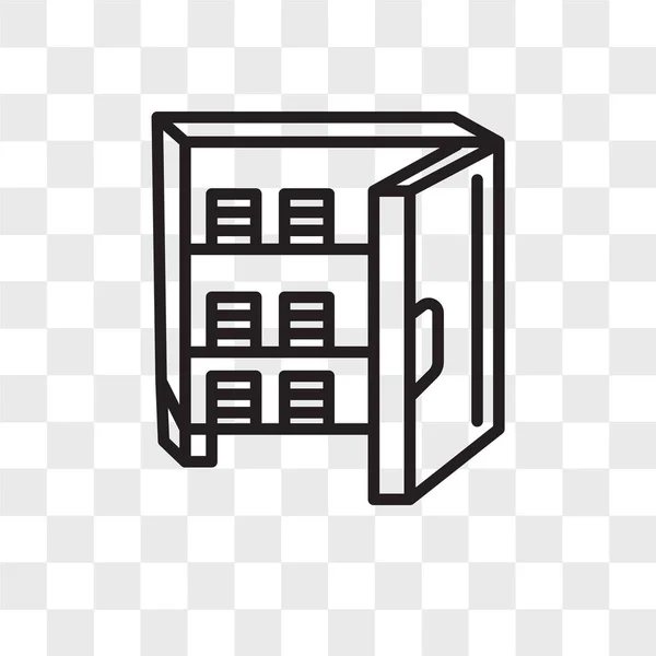 Strongbox icono vectorial aislado sobre fondo transparente, Fuerte — Vector de stock