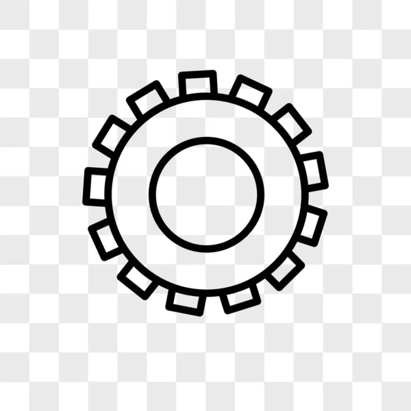 Vistuig vector pictogram geïsoleerd op transparante achtergrond, Gear logo d — Stockvector