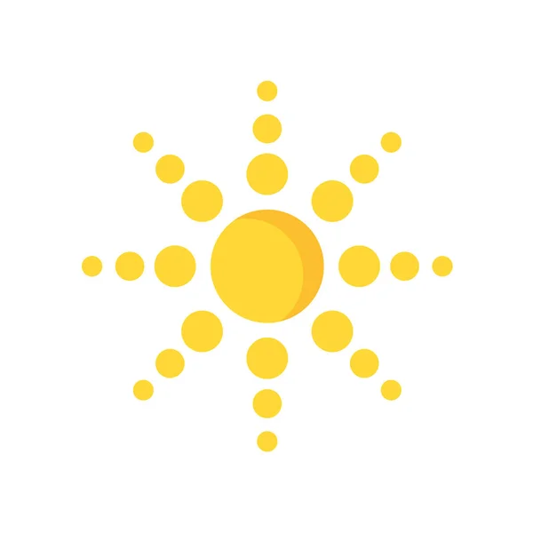 Sun Icon Vector Isolated White Background Your Web Mobile App — Stok Vektör