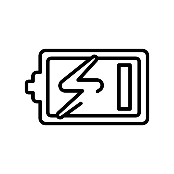 Low battery icon vector isolated on white background, Low batter — ストックベクタ