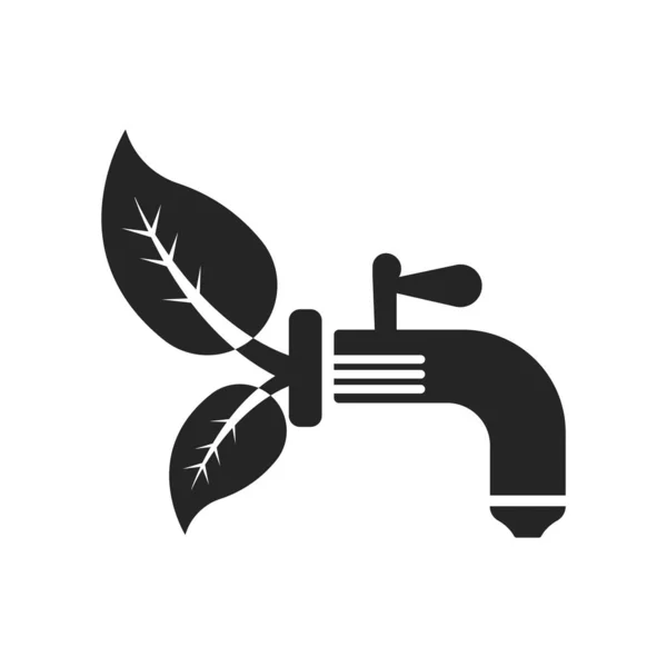 Vector waterteken pictogram en symbool geïsoleerd op witte achtergrond, — Stockvector