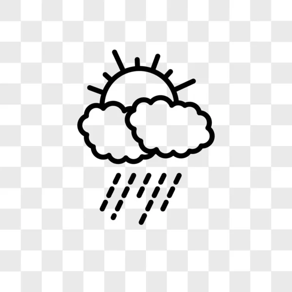 Morning rain vector icon isolated on transparent background, Mor — 스톡 벡터