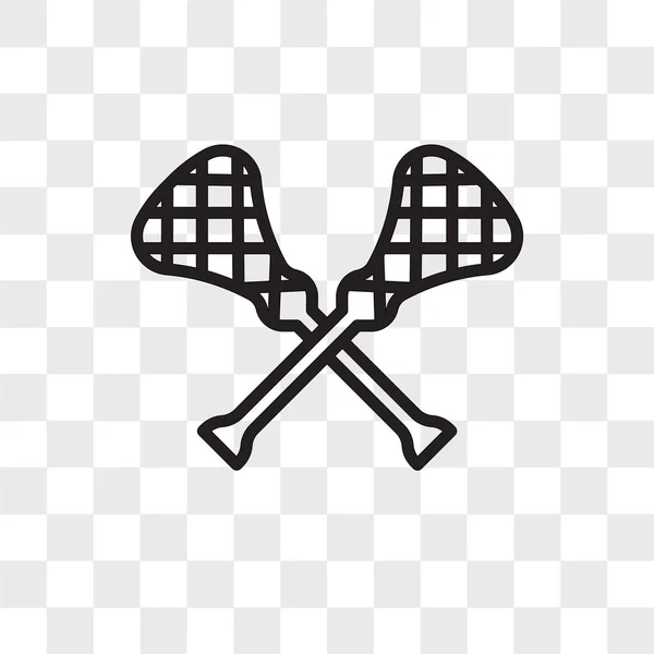 Lacrosse vector pictogram geïsoleerd op transparante achtergrond, lacross — Stockvector