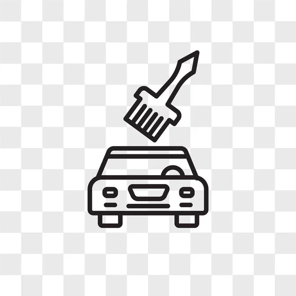 Car painting vector icon isolated on transparent background, Car — Stock Vector