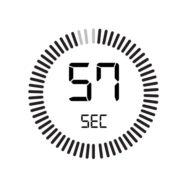 Ícone Segundos Temporizador Digital Ilustração Vetorial Simples — Vetor de Stock