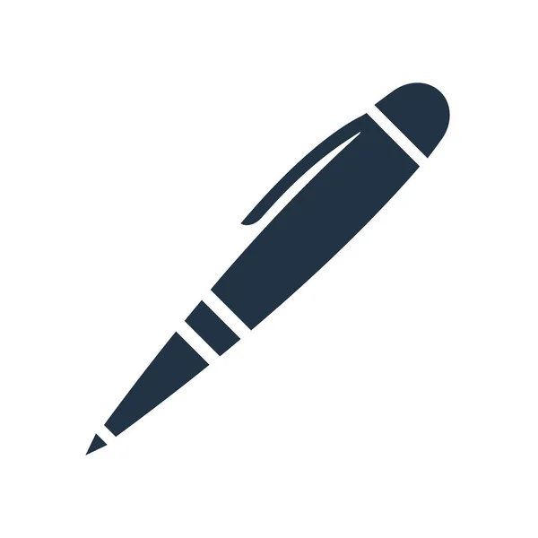 Vetor de ícone de caneta isolado no fundo branco, sinal de caneta —  Vetores de Stock