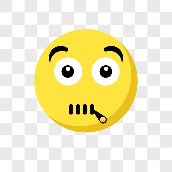 静音 emoji 表情矢量图标在透明背景上隔离, 静音 — 图库矢量图片