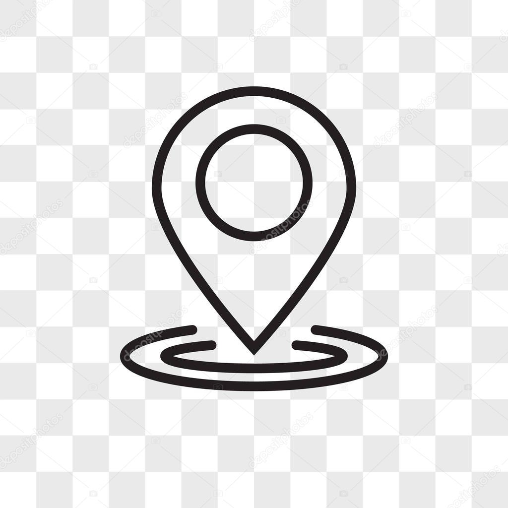 location vector icon isolated on transparent background, locatio