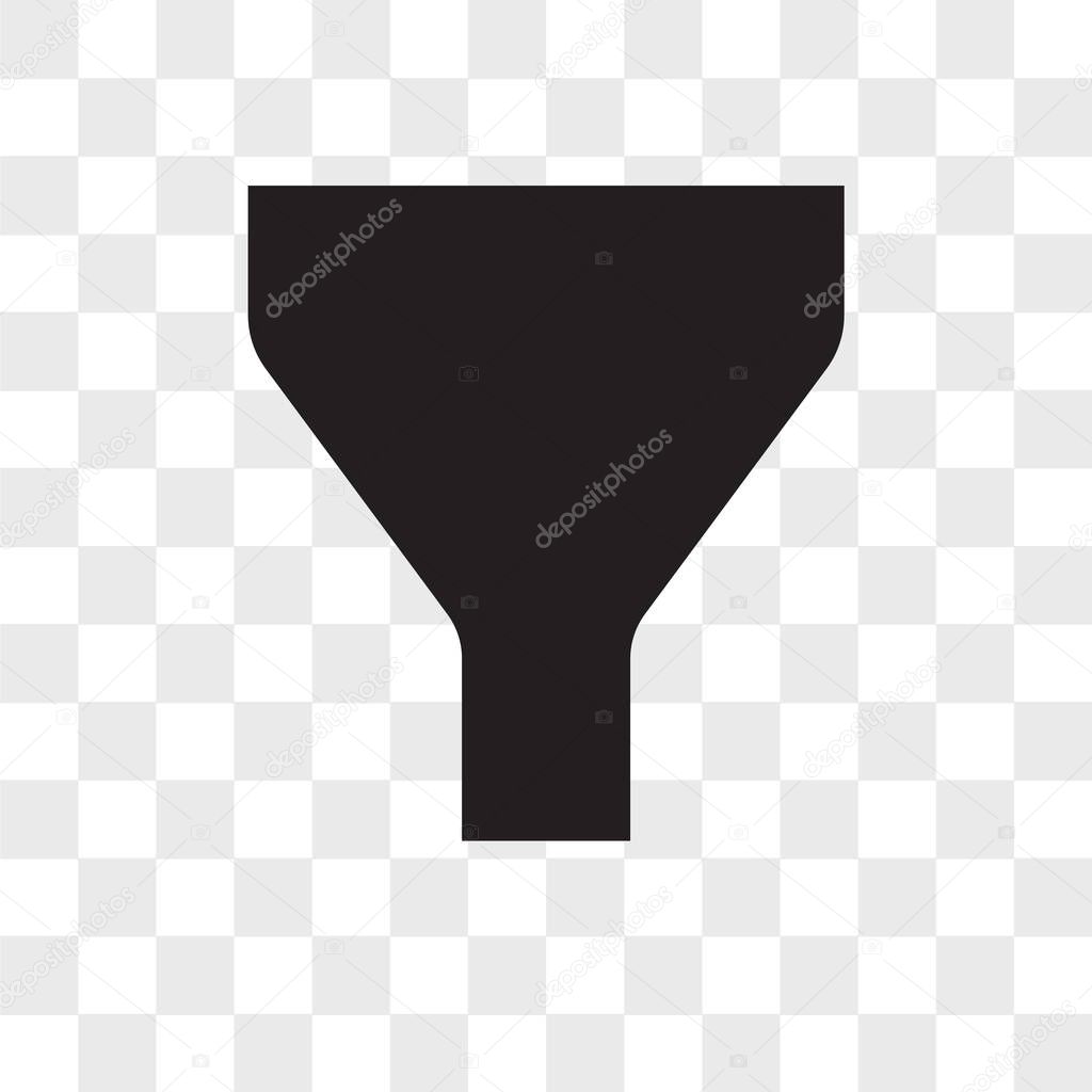 Filter vector icon isolated on transparent background, Filter lo