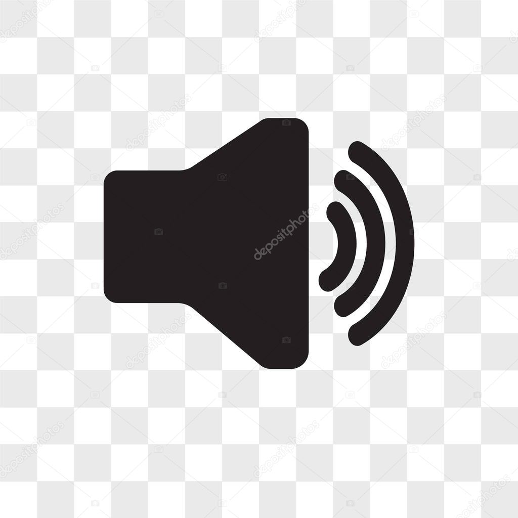 Audio vector icon isolated on transparent background, Audio logo
