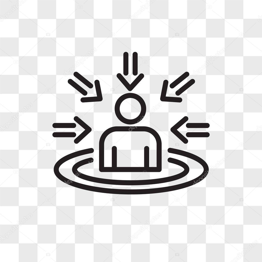 Customer centricity vector icon isolated on transparent background, customer centricity logo concept